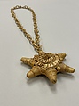 Necklace with star-shaped pendant, Songhay artist, Straw and beeswax, Songhay